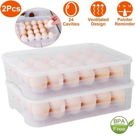 Pcs Plastic Egg Holder Stackable Egg Storage Box Egg Rack For