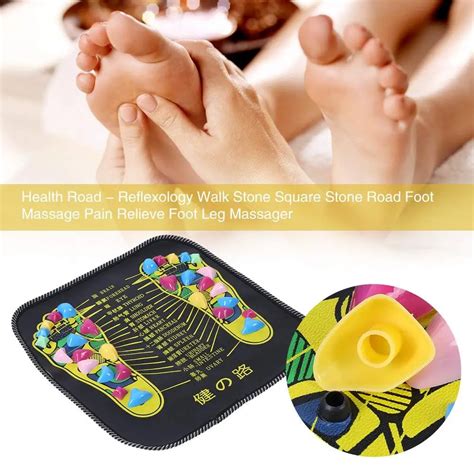 Reflexology Walk Stone Stone Road Foot Massage Black Foot Massager Mat