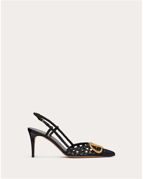 Valentino Garavani Vlogo Signature Woven Nappa Slingback Pump Mm In