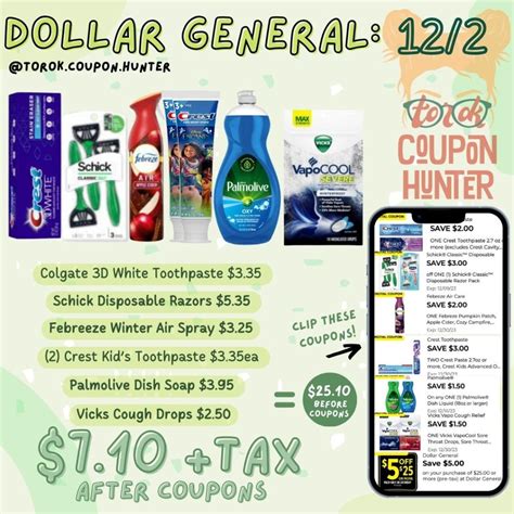 Best Dollar General Deals & Coupons Saturday 12/2 - Torok Coupon Hunter