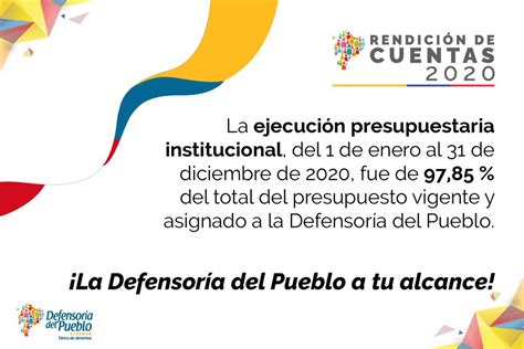 RendiciÓn De Cuentas 2020 Intranet Defensoría Del Pueblo