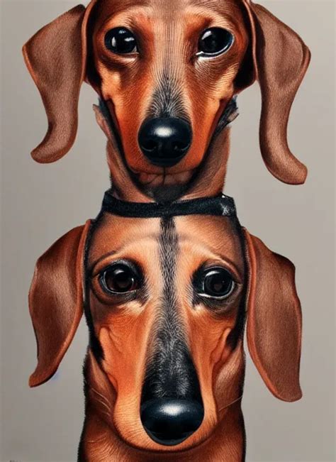 Dachshund With A Raised Eyebrow Sophisticated Stable Diffusion