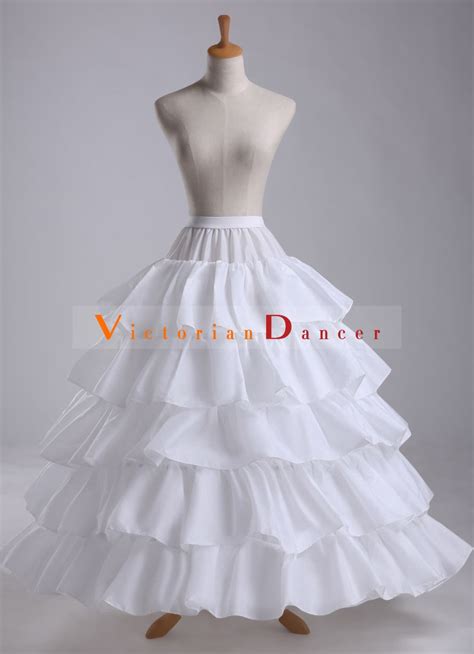 Hot Sale Cheap Ball Gown 4 Hoops 5 Layers Ruffles Wedding Petticoat