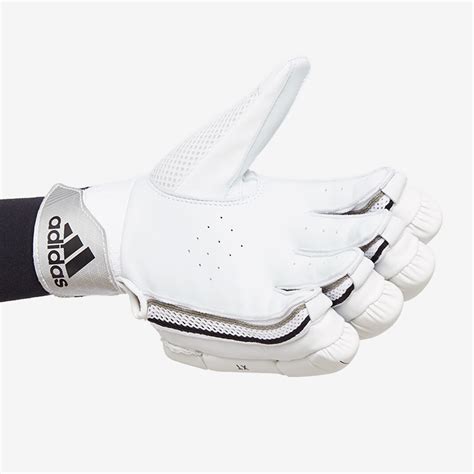 Batting Equipment - adidas XT 4.0 LH Batting Gloves - White - Gloves