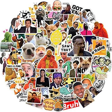 220pcs Funny Meme Stickers Pack For Laptop Trendy Vinyl