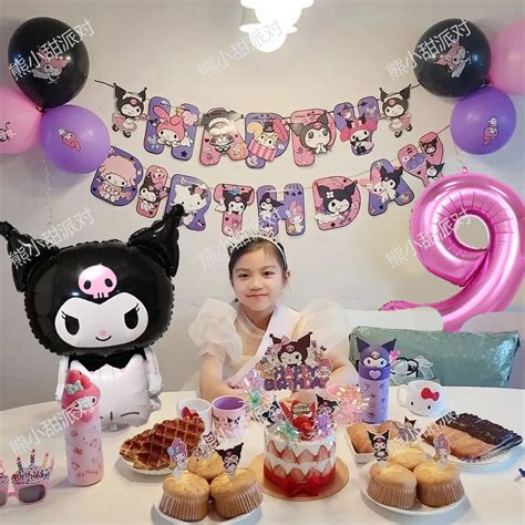 Sanrio Kuromi Birthday Decoration Kids My Melody Foil Balloons Kids ...