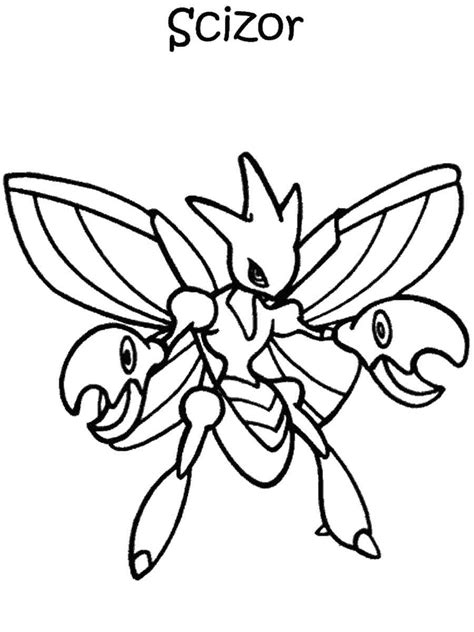 Pokemon Coloring Pages Mega Scizor Free Printable Coloring Pages The