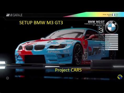 Project Cars Setup BMW M3 GT3 YouTube