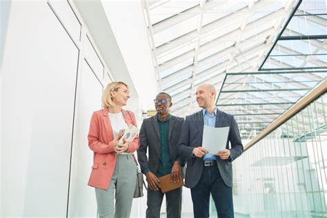 Business People Walking At Office Corridor Stock Image Image Of