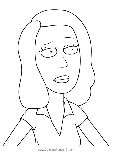 Annie Rick And Morty Coloring Page Artofit