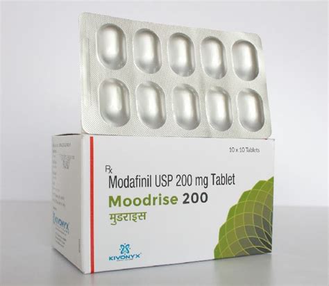 Moodrise 200 Modafinil Tablet For Clinical Hospital Packaging Size