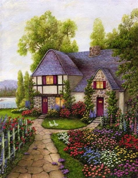 Solve Pretty Cottage Jigsaw Puzzle Online With 120 Pieces