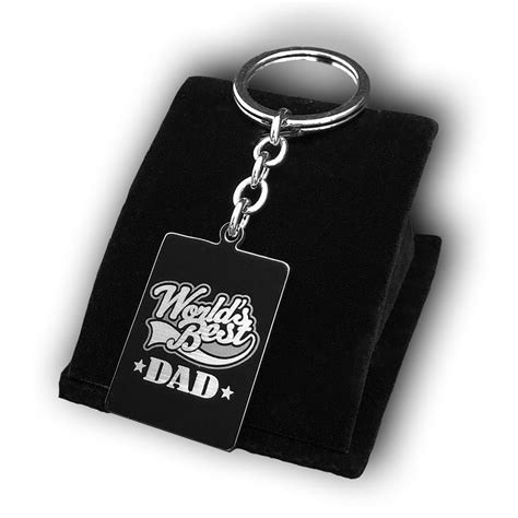 Personalized Worlds Best Dad Key Chain T Custom Keyring Present