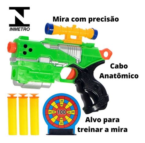 Pistola Lan A Dardos Tipo Nerf Arminha Brinquedo Crian A Mercadolivre