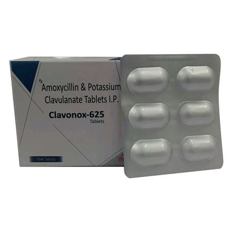 Amoxycillin Potassium Clavulanate Tablets Clavonox 625 625 Mg At Rs 123 Strip Of 6 Tablets In