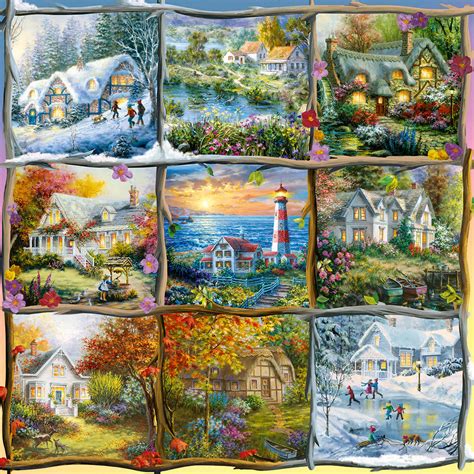 Puzzle Collage Of Seasons 1 000 Pieces Puzzle USA