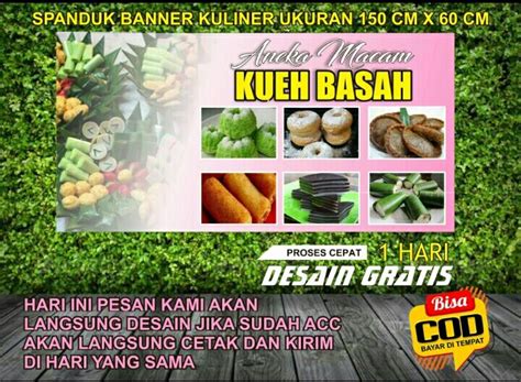 Spanduk Banner Kulinerkueh Basahspanduk Tokospanduk Kulinerspanduk