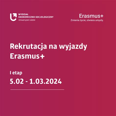 Ruszy A Rekrutacja Na Wyjazdy Erasmus