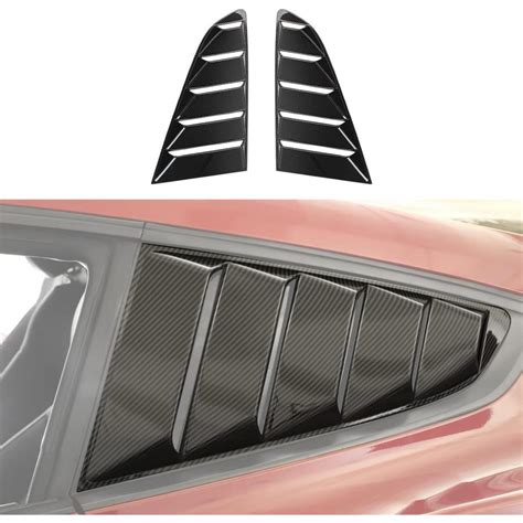 RT TCZ Carbon Fiber Rear Quarter Side Window Scoop Louvers Sun Shade