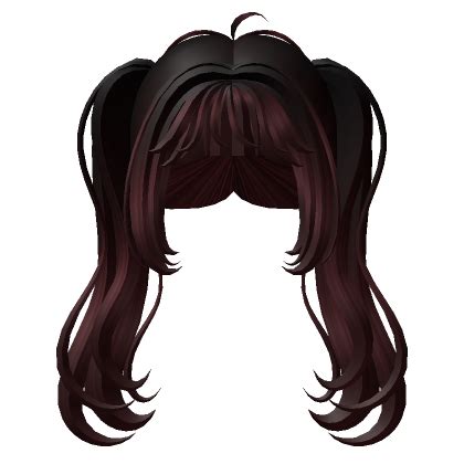 Cute Anime Kawaii High Wavy Pigtails In Dark Red S Code Price RblxTrade