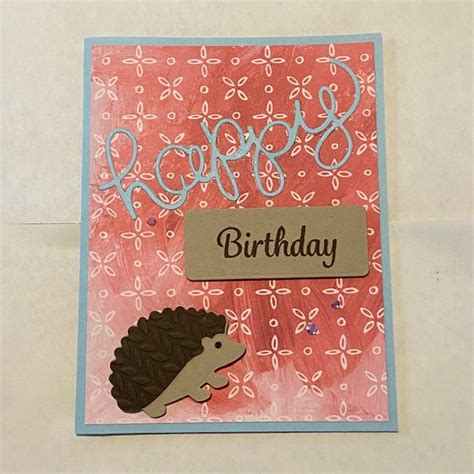 Stampin Up Happy Hedgehogs Hedgehog Builder Punch Happy Birthday Card