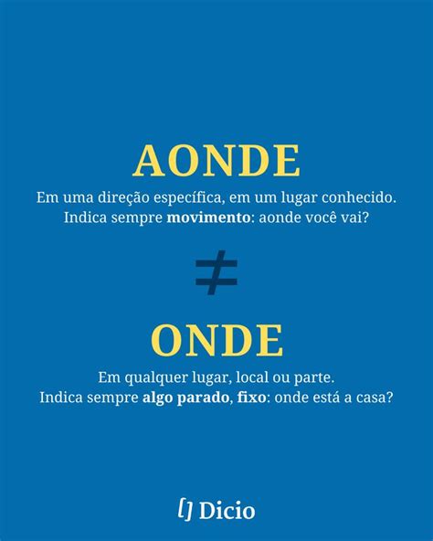 Aonde E Onde Quando Usar Onde E Aonde Planejador De Estudo Dicas