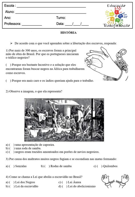 Atividade Tráfico Negreiro Um Negócio Lucrativo 4 Ano - Atividade Sobre Abolição Da Escravatura 4 Ano - RETOEDU