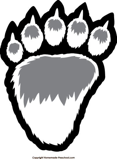 Bear paw free paw prints clipart - WikiClipArt