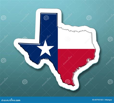 Texas Map Ilustra O Stock Ilustra O De Mapa Bandeira