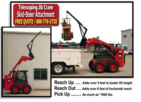 Telescoping Jib Crane Skidsteer Attachment For Sale - Material Handling ...