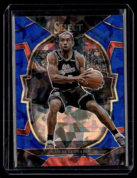 2022 Panini Select Kawhi Leonard Blue Cracked Ice Prizm Concourse 65