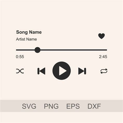 Spotify Svg Music Player Png Audio Control Buttons Svg Etsy Australia