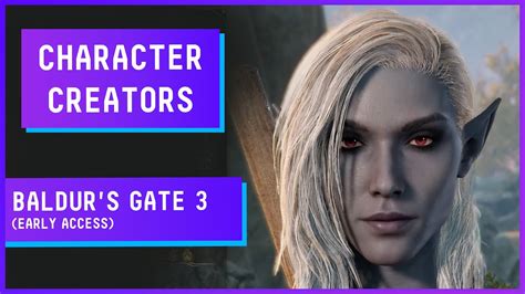 Character Creator Baldurs Gate 3 Early Access YouTube