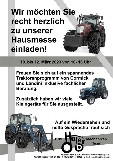 Hausmesse 2023 HUBER Agrar KFZ Technik