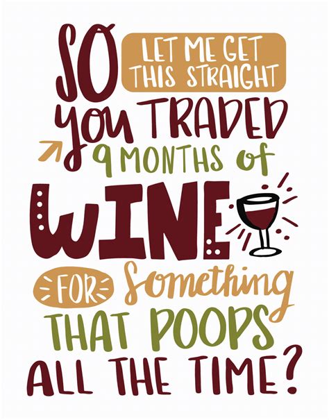 9 Months Of Wine By Knotty Cards Postable