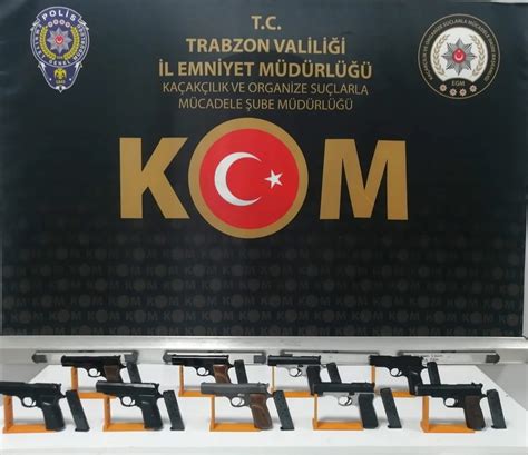 Trabzon da silah kaçakçılığı operasyonunda 3 şüpheli gözaltına alındı