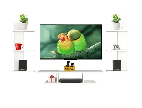 Anikaa Maxim Engineered Wood Wall Mount Tv Unittv Standwall Set Top Box Standtv Cabinettv