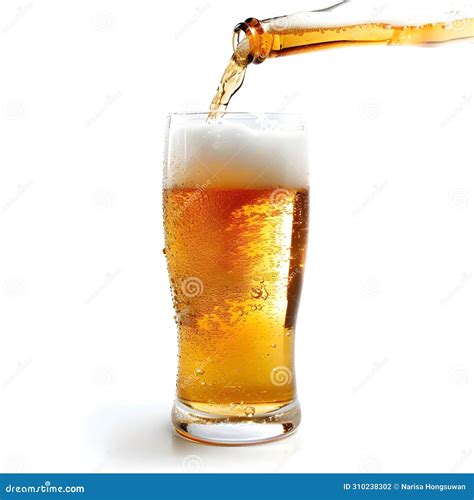 Beer Alcohol Glass Of Ice Cold Tasty Beer With Foam Fresh Lager Beer