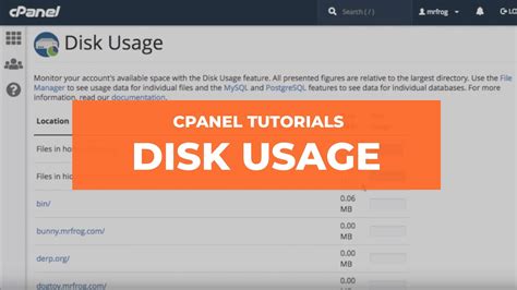 CPanel Tutorials Disk Usage YouTube