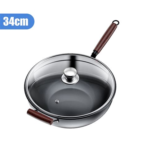 Nipiin By Mitsushi Pan Stainless Steel Wok Pan Non Stick Frying Pot