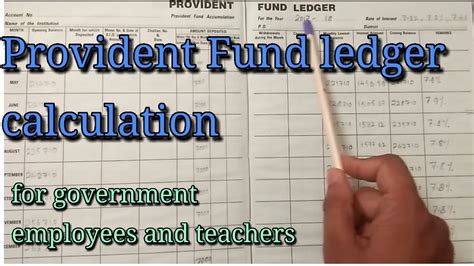 Provident Fund Ledger Calculation How To Make Provident Fund Ledger Youtube