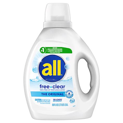 All Detergent, Free & Clear, The Original 88 Fl Oz | Liquid | Phelps Market