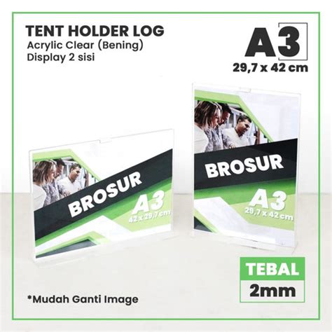 Jual Tempat Brosur A Tent Holder Tent Card Nomor Meja Akrilik