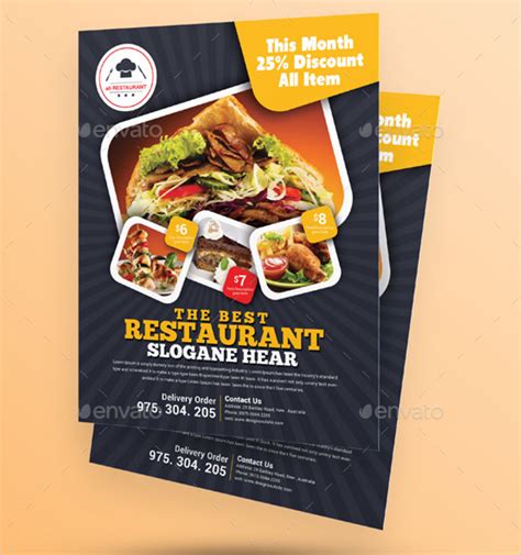 79 Restaurant Flyer Designs Free Psd Word Sample Templates