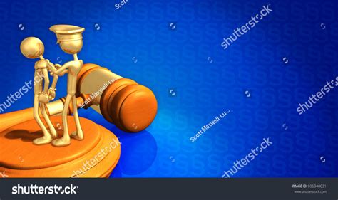 Law Concept Police Officer Arresting Another Stock Illustration