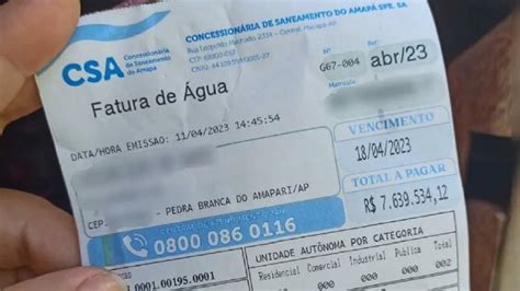 Conta De água De R 76 Milhões Viraliza Nas Redes Sociais