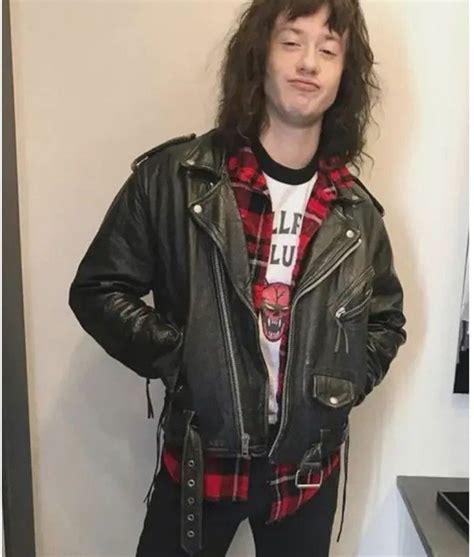 Joseph Quinn Stranger Things S04 Eddie Munson Biker Leather Jacket