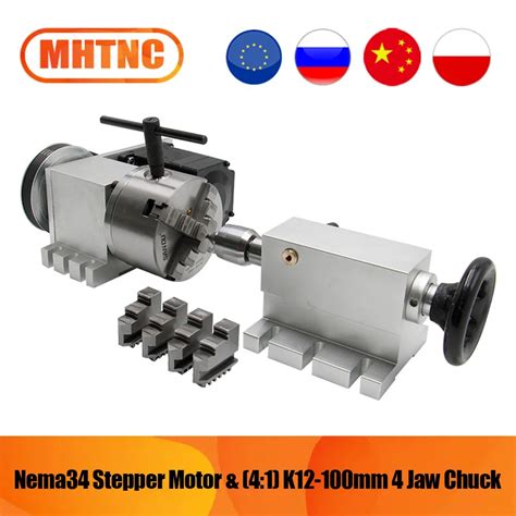 EU Ship 4th Axis Rotary Kit Nema34 4 5Nm Close Loop Stepper Motor Ratio