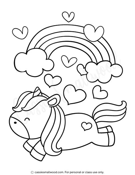 Rainbow Heart Coloring Page Cassie Smallwood