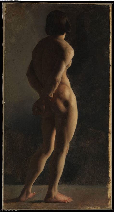 Museum Art Reproductions Male Nude Seen From Behind By Hippolyte Jean